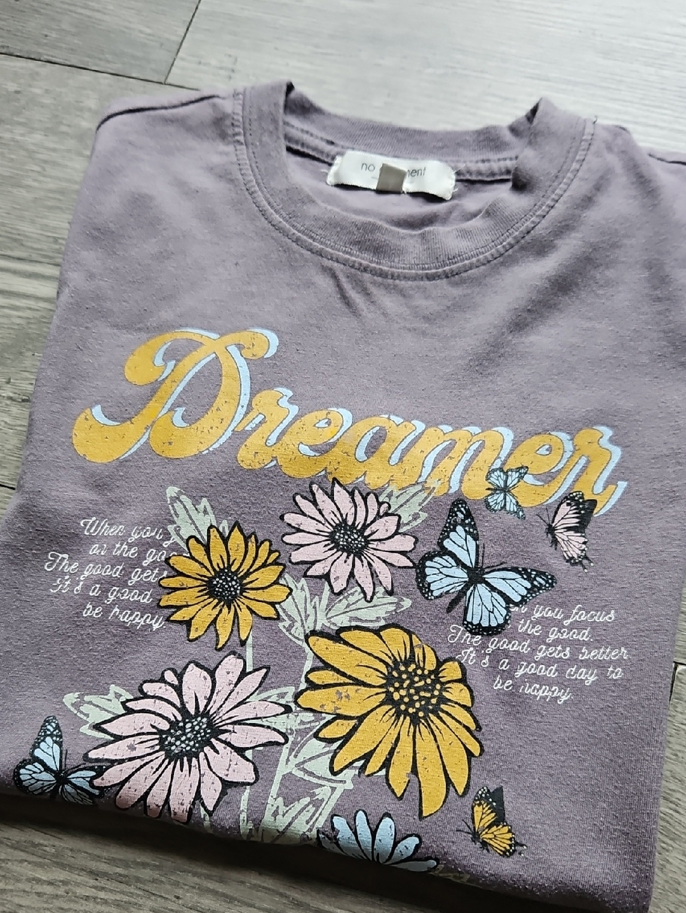 No Comment Girls Dreamer Graphics Shortsleeve T Shirt Size 7/8 Gray